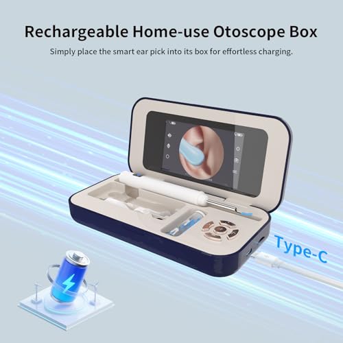 Sofbunny A03 Ear Wax Removal Tool Camera, Ear Cleaner with 1080P HD Camera, 3 in 1 Ear Cleaning Tool with 10 Replacement Tips,Earwax Remover Kit for Kids & Adults,Otoscope with LED Lights,256MB Card