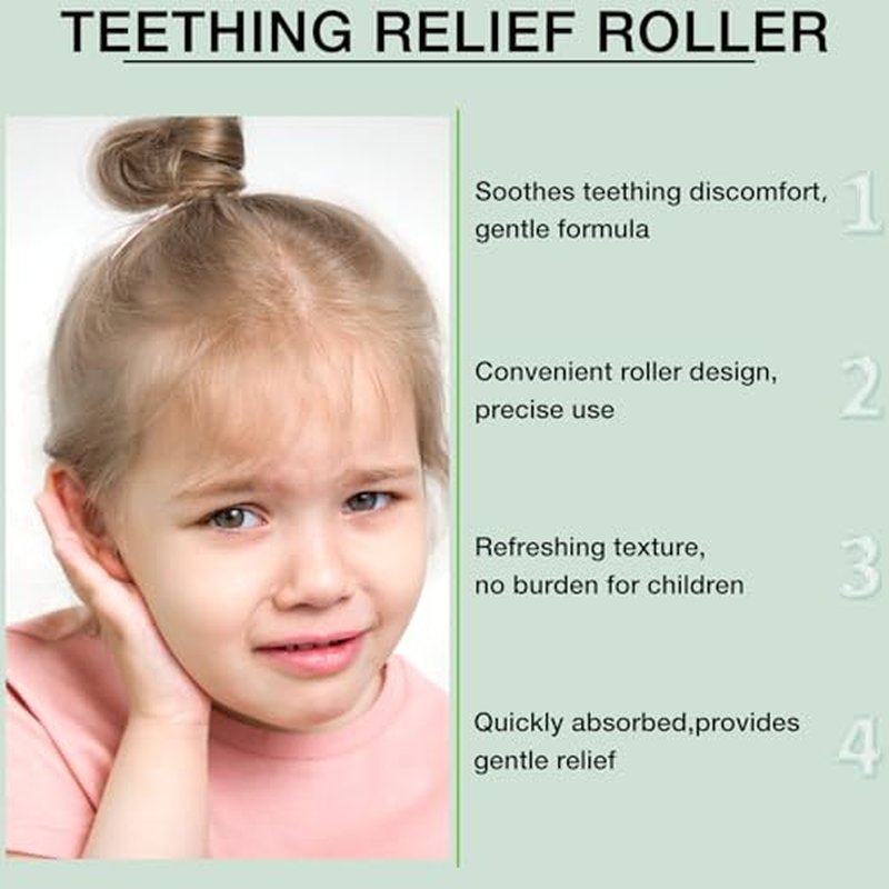 3Pcs Mamas Teether: Baby Teething Oil Roller,Natural Gentle Teething Relief Roller,Teething Roller,Teething Roller All Natural for Baby