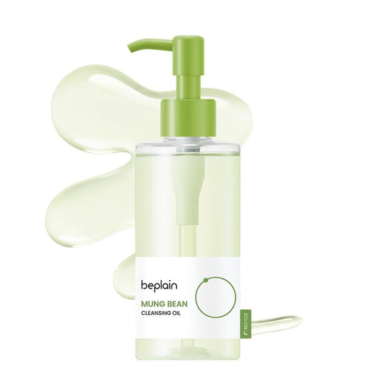 beplain Mung Bean Cleansing Oil | Gentle Makeup Remover for Sensitive Skin | Deep Pore Cleansing & Blackhead Care with Panthenol | Korean Skincare | 6.76 fl.oz