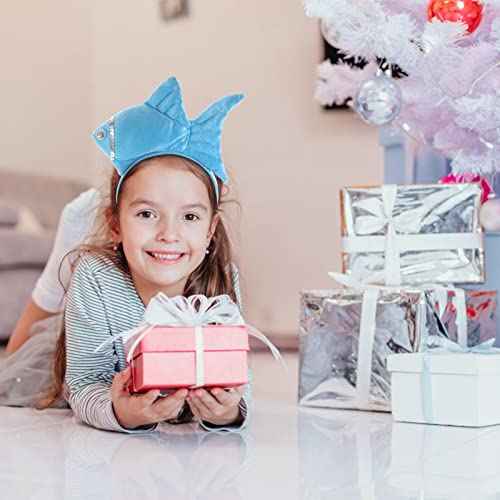 LOGOFUN 3Pcs Fish Headband Plush Animal Headbands Funny Cosplay Headwear Props Halloween Party Dress Up Accessories (Blue)