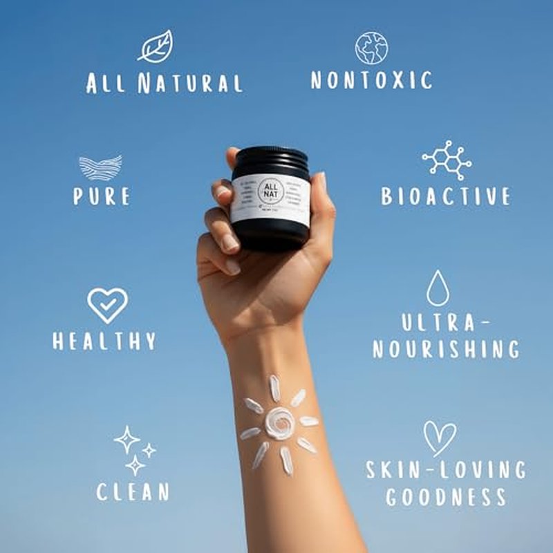 All Nat Whipped Beef Tallow & Manuka Honey Face Cream ? Hydrating, Clean Beauty Moisturizer for Sensitive Skin, Natural Skincare, 3.0 oz