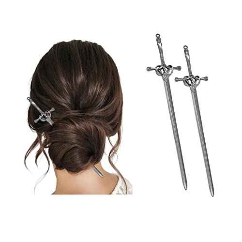 2 Pcs Vintage Girls Hair Chopsticks Comics Chinese Style Hair Pin Women Styling Hair Stick Hairpins for Long Hair, Hair Accessories (Black)