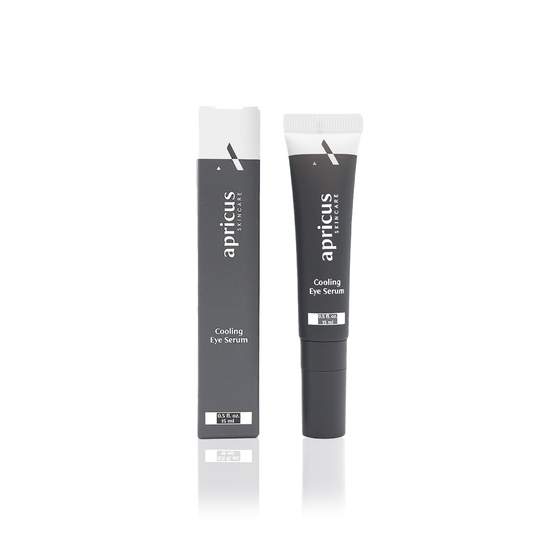 Apricus Eye Serum - Caffeine Peptide Formula for Dark Circles, Puffiness & Fine Lines | Lightweight Anti-Aging Treatment