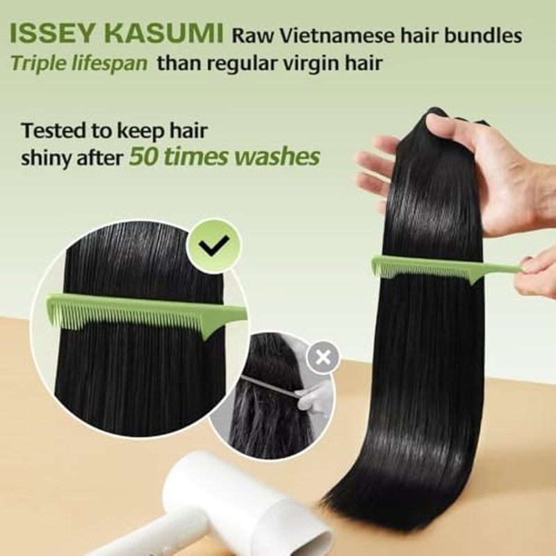 Raw Vietnamese Human Hair Single Bundle,Triple Lifespan Than Regular Virgin Hair,In-Store Quality,Online Price! 100% Raw Vietnamese Hair Bundles Straight Raw Hair Bundles 20 Inch