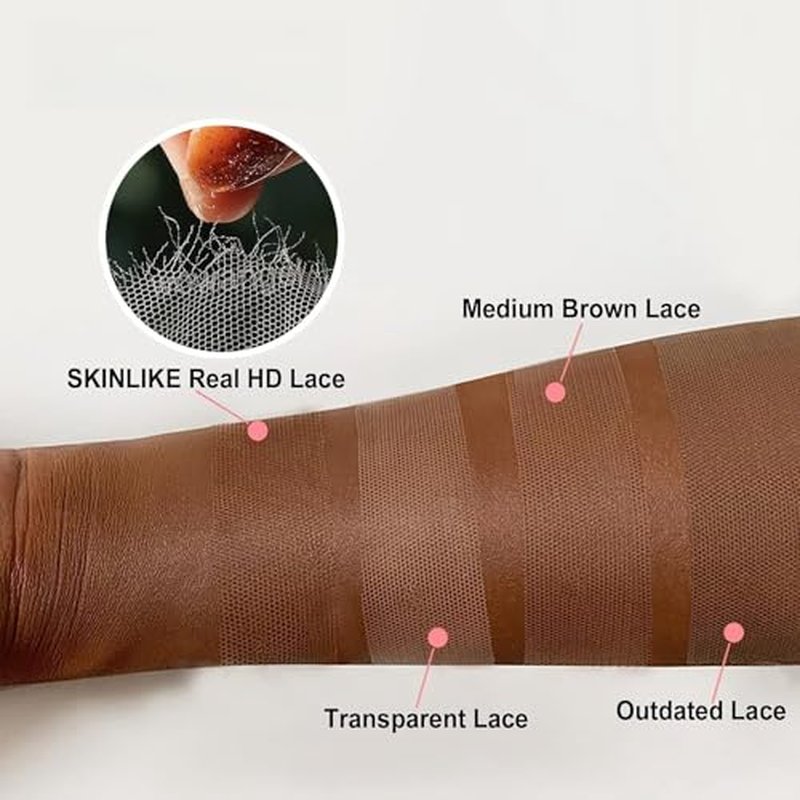 HD Skinlike 13x4 Human Hair Lace Frontal Only Pre-plucked Straight Invisible Swiss Lace Front Skin Melt Frontals with Baby Hair Thin Natural Black Hair(13 * 4 NC Straight)