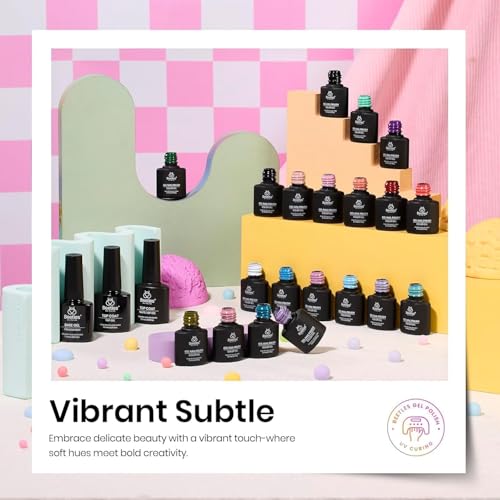 Beetles Winter Gel Polish 20 Colors Red Green White Black Nude Christmas Gel Nail Polish with Base Top Coat Trendy Colors Uv LED Lamp Salon DIY at Home Nails Gifts for Women Vibrant Subtle