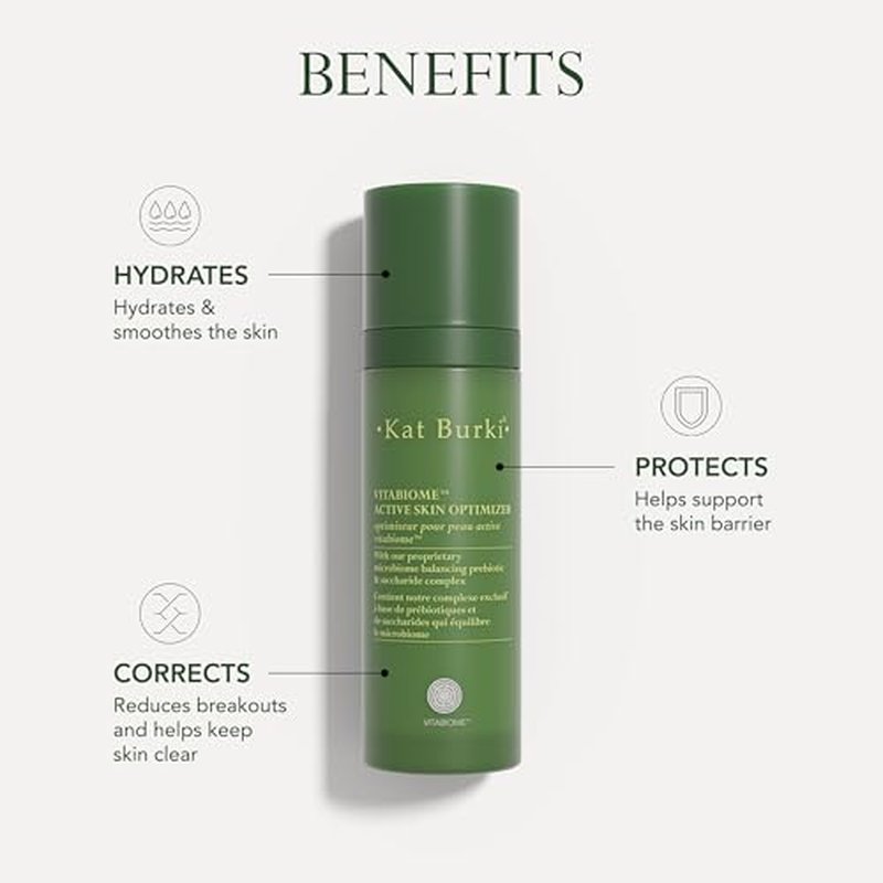 KAT BURKI VitaBiome Active Skin Optimizer With Vitamin C. Advanced Clearing and Redness Relief Face Mist for Breakout-Prone Skin