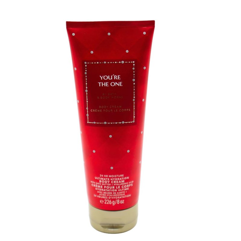 Bath & Body Works YOU’RE THE ONE Ultimate Hydration Body Cream 2-piece Gift Set with a Blue Bow for Holidays – 8 oz