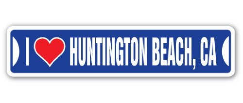 I Love Huntington Beach, California Street Sign ca City State us Wall Road décor Gift