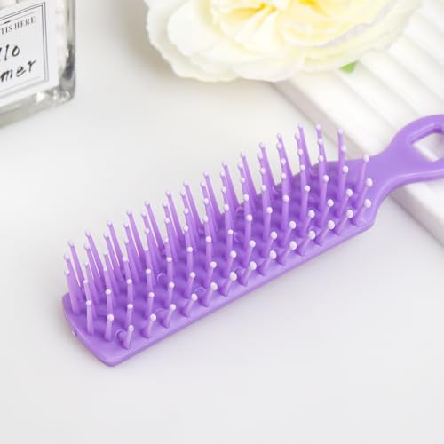 Bulk Hair Brushes for Homeless Individually Wrapped, Hair Brush Bulk, Pack of 100 Hair Brush for Curly Hair Suitable for Homeless,Shelter,Air Bnb/Hotel,Purple