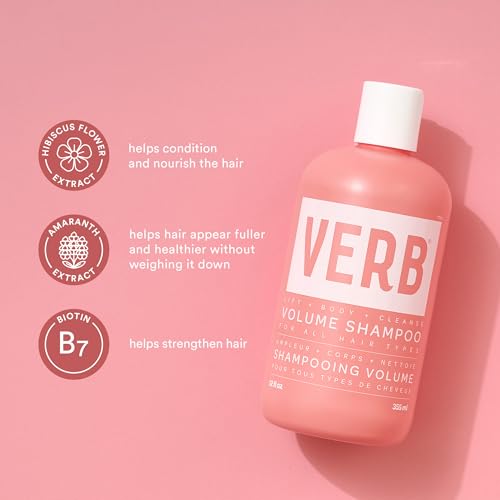 VERB Volume Shampoo - Gently Cleanses + Lifts Flat Hair - Sulfate, Paraben and Gluten Free