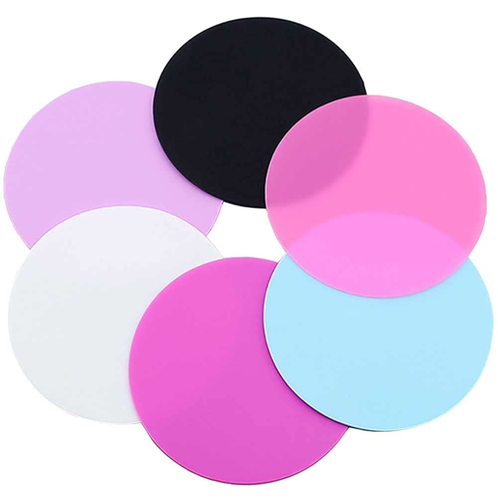 Silicone Nail Art Palette Set - 6 Pcs Color Mixing Mat for Painting & Manicure | Ideal for Nail Polish Mixing