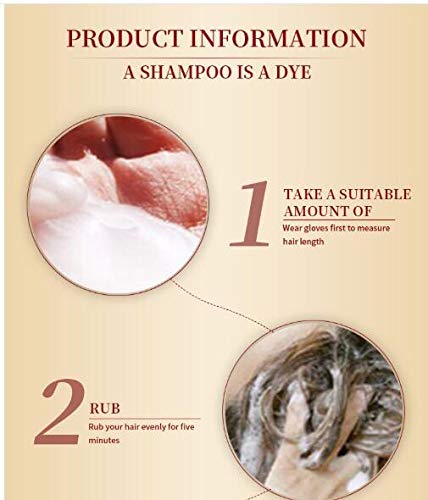 Natural Coconut Oil Hair Dye - Permanent Hair Color Shampoo for Long-Lasting Black | Nourishing Formula