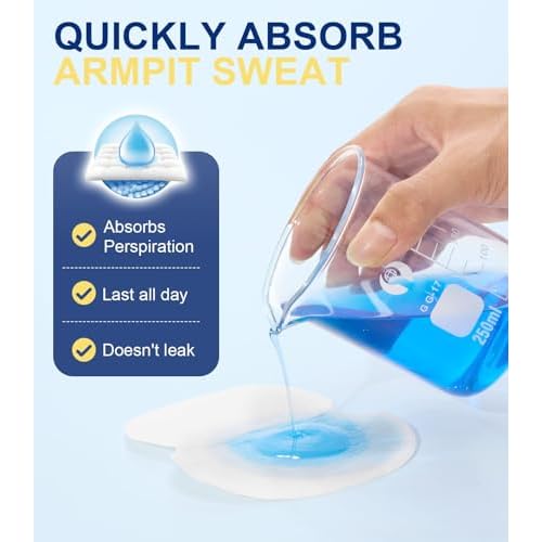 Underarm Sweat Pads - Aoeoun Premium Quality Fight Hyperhidrosis [100 PCS] for Men and Women Comfortable, Non Visible, Extra Adhesive, Disposable Dress Guards/Shields, Non Sweat Armpit Protection