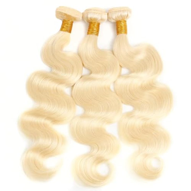 613 Bundles Blonde Bundles Human Hair 16 Inch 613 Body Wave bundles 100% Unprocessed 12A Grade Brazilian Virgin Hair Bundles 1 Bundle Human Hair 613 Blonde Bundle Hair Extensions for Women