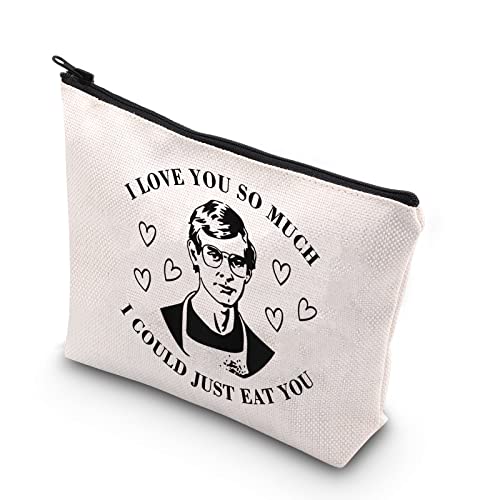 TSOTMO Horror Movie Gift Horror Inspired Gift Makeup Bag Gift True Crime Lover Gift for Mom Women(JUST EAT YOU)