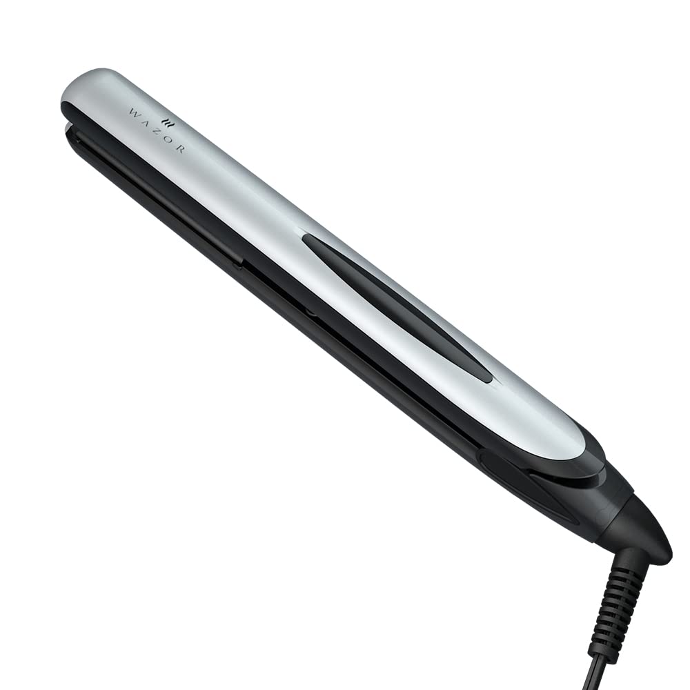 Hair Straightener Flat Iron and Curler 2 in 1 Professional Ceramic Flat Iron Instant Heat Up with Automatic Shut Off and Digital LED Display, Adjust Temperature from 284℉ to 446℉, 1 inch Sliver