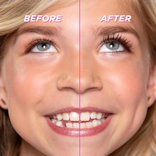 Petite 'n Pretty Fully Feathered Volumizing Mascara Duo- Non-Toxic Makeup for Kids, Tweens and Teens - Adds Instant Thickness and Definition