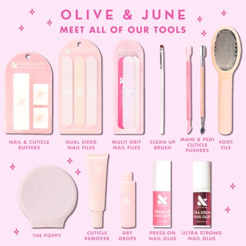 Olive & June Clean Up Brush | For Neat + Flawless At-Home Manicures | Erase Stray Polish & Perfect Edges | Rounded Flexible Tip | Vegan Bristles | Reusable & Durable
