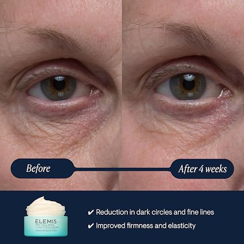 ELEMIS Pro-Collagen Vitality Eye Cream 15ml, Restorative Eye Cream To Firm, Replenish & Smooth Skin
