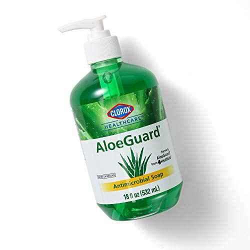 CLOROX Healthcare AloeGuard Antimicrobial Hand Soap for Healthcare Professionals - Liquid Hand Wash for Everyday Use with Aloe Vera to Soothe & Moisturize Hands, 18 Fl Oz