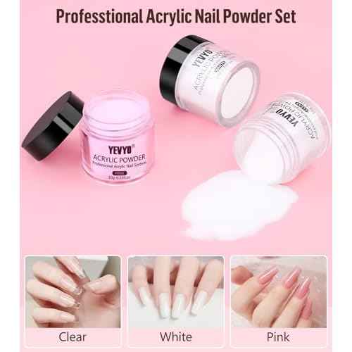 Acrylic Nail Kit with Drill and UV Light, Nail Kit for Beginner with Everything, 24 Glitter Acrylic Powder Monomer Liquid Set with Drill for for Home Nail Salon