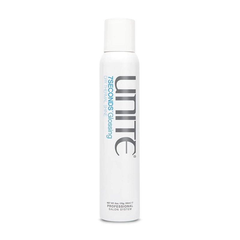 UNITE Hair – 7SECONDS Glossing Spray – Dry Anti-Humectant Shine Spray for Instant, Weightless Gloss & Humidity Control – UV & Thermal Protection – 6 Fl Oz