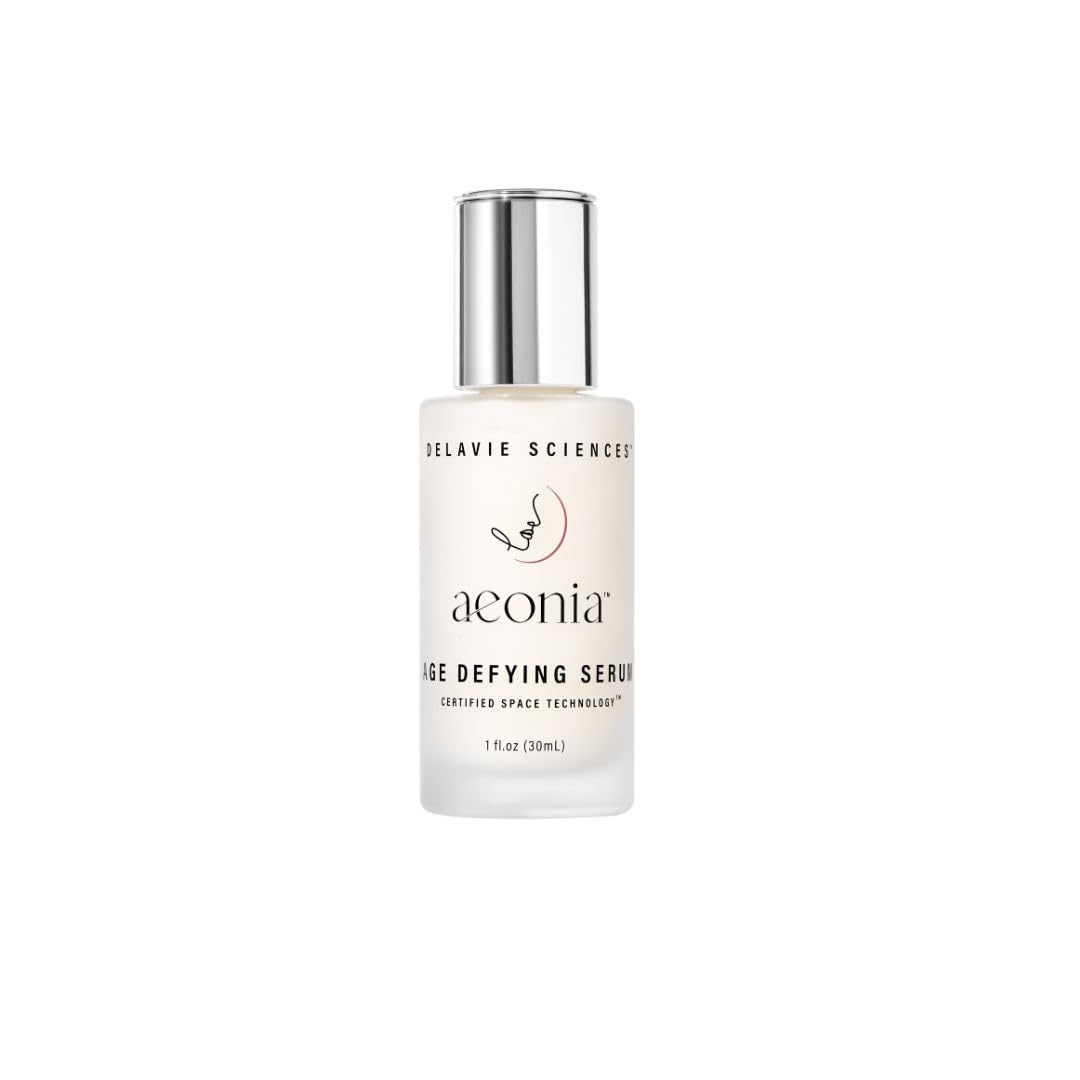 Aeonia Age-Defying Serum – Certified Space Technology Skincare, Age-Defying Face Serum with Bacillus Lysate, Resveratrol – Hydrates, Firms, Smooths Skin Texture & Reduces Fine Lines, 1 Fl Oz