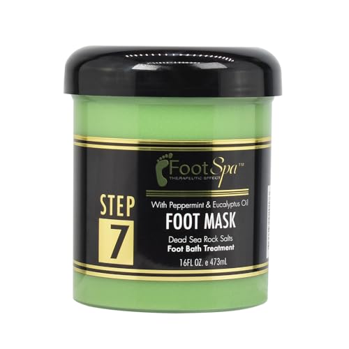 Cream Mask for foot, 16 Oz With Peppermint and Eucalyptus Oil - Pedicure Massage for Tired Feet and Body, Hydrating, Fresh Skin - Infused with Hyaluronic Acid, Amino Acids