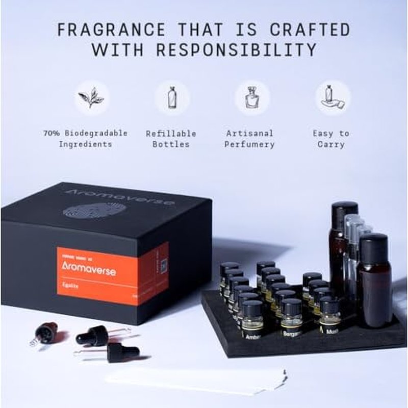 EGALITE | Complete DIY Perfume Making Kit/Fresh, Citrus, Aromatic/For Men Women & Families/Create Your Own Custom Fragrances/Perfume starter kit/Unique & fun gift for Christmas