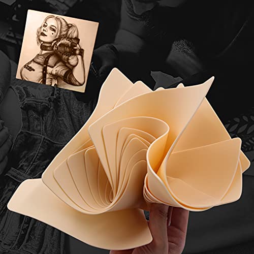 Blank Tattoo Practice Skin - Jconly 30Pcs Double Sides Fake Skin Tattoo Skin for Practicing, 8¡¿6 in Soft Practice Skin for Beginners and Experienced Tattoo Artists¡¦