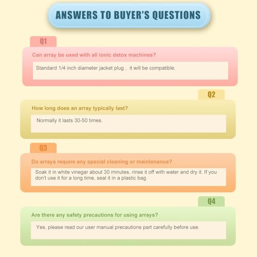 6 Pack Arrays for Ionic Detox Foot Bath, Replacement Arrays for Foot Detox Bath Ionic Machine