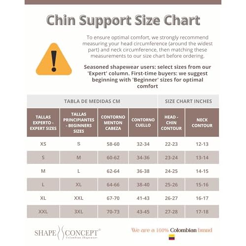 SHAPE CONCEPT Mentonera 318 Powernet Chin Strap for Sleeping Double Chin Reducer High Compression Face Lift Support