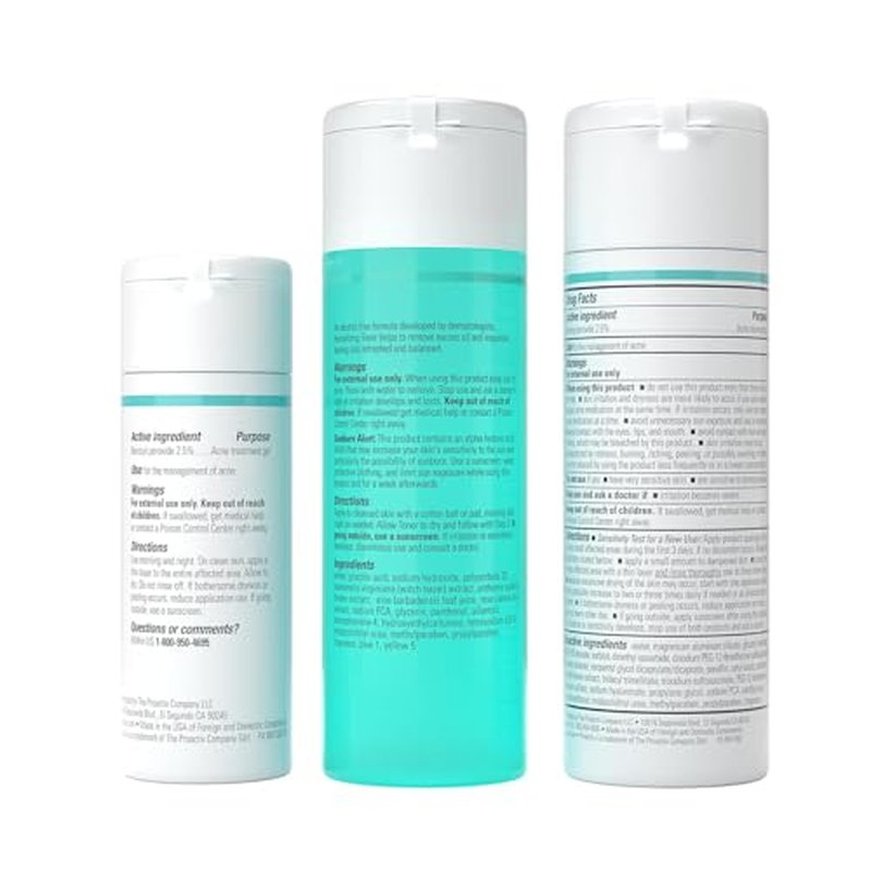 Proactiv 3 Step Acne Treatment w/ Pimple Patches - Benzoyl Peroxide Face Wash, Repairing Acne Spot Treatment for Face and Body, Exfoliating Toner - 90 Day Complete Acne Skin Care Kit + Pimple Patches