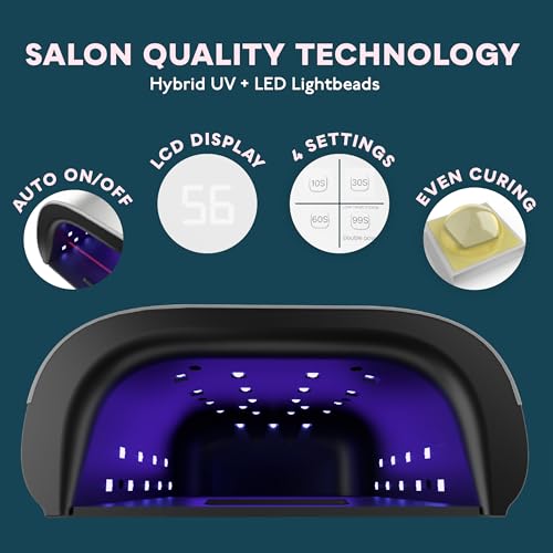 SUNUV SUN3 Professional UV Light for Gel Nails, LED Nail Lamp for Gel Polish with 4-Timer and Sensor, 39 PCS LED Beads, UV Dryer for Salon Home Gift for Woman Mom Girl