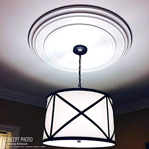 Ekena Millwork CM09BN Benson Ceiling Medallion, 9"OD x 4 1/8"ID x 5/8"P, Primed