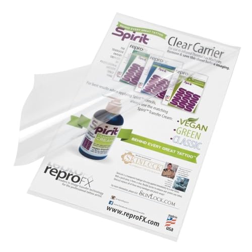 Spirit¢ç Tattoo Clear Carrier, 14 Inch - Thermal Tattoo Paper Transfer, Panenka Machine Recommended Tattoo Transfer Paper, Proudly Made in The USA