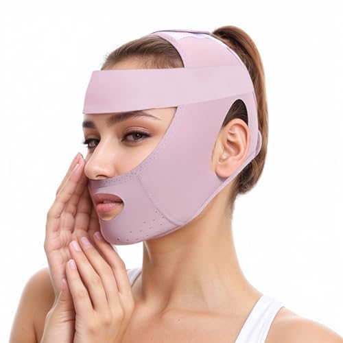 Face Lift Belt Forehead Lift Band, Comfort Pressure Forehead Bandage Chin Up Face Lifting Vshaped Strap