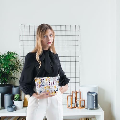 Cartoon Movie Makeup Bag Movie Characters Collage Cosmetic Bag Magic Kingd*m Gift Family Trip Gift (To hero)