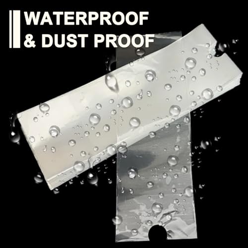 Yugui Large Tattoo Machine Pen Covers Bags - 200pcs Disposable Tattoo Gun Sleeves 2.4x7" Plastic Grip Bags for Tattoo Pen Machine Supplies, Clear