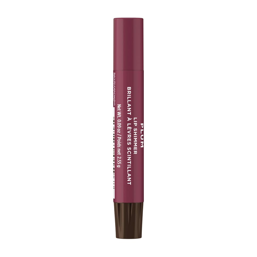 Burt's Bees Lip Shimmer - 100% Natural Moisturizing Lip Color in Plum | 1 Tube