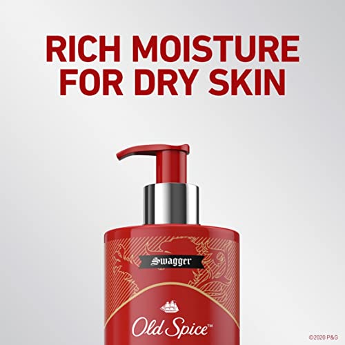 Old Spice Hand & Body Lotion for Men, Daily Hydration, 24/7 Hydration, 24/7 Replenishing Rich Moisture for Dry Skin, Lightweight Formula, Swagger with Argan Oil Scent, 16 fl (Pack of 4)