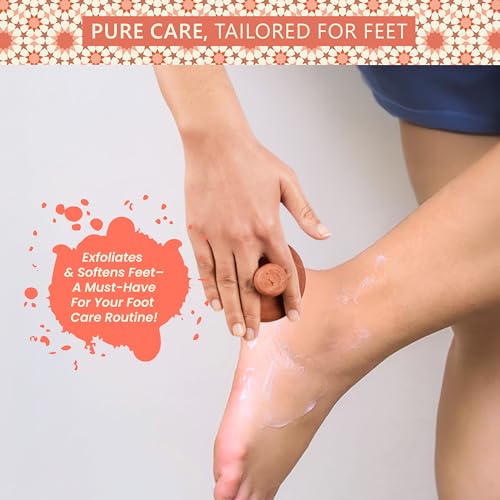 Natural Terracotta Pumice Stone for Feet ? Handcrafted Foot Scrubber & Callus Remover with Gentle Exfoliation and Ergonomic Design for Smooth, Soft & Refreshed Feet ? for a Spa-Like Pedicure