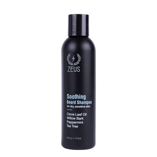 ZEUS Soothing Beard Shampoo for Men, Anti-Dandruff & Itch Relief (6 oz)