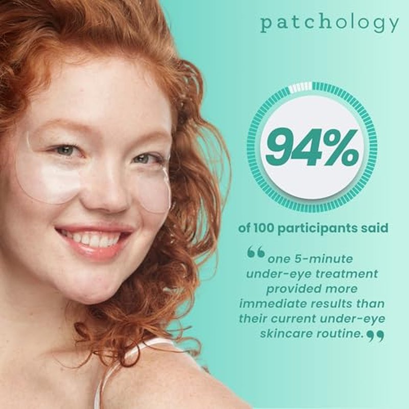 Patchology Rejuvenating Under Eye Gels - Hydrating Eye Mask w/Caffeine, Hydrolyzed Collagen & Centella Asiatica- Under Eye Patches For Dark Circles - Minimize Puffiness & Wrinkle Reducer - 30 ?Pairs