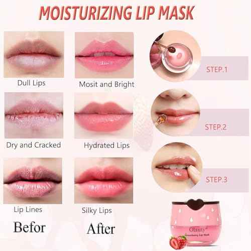 6 PCS Bee Lip Balm Honey Pot, Moisturising Sleep Lip Mask to Reduce Lip Lines, Propolis Lip Mask Overnight Hydrating Lip Balm with Stick for Dry, Chapped & Cracked Lips