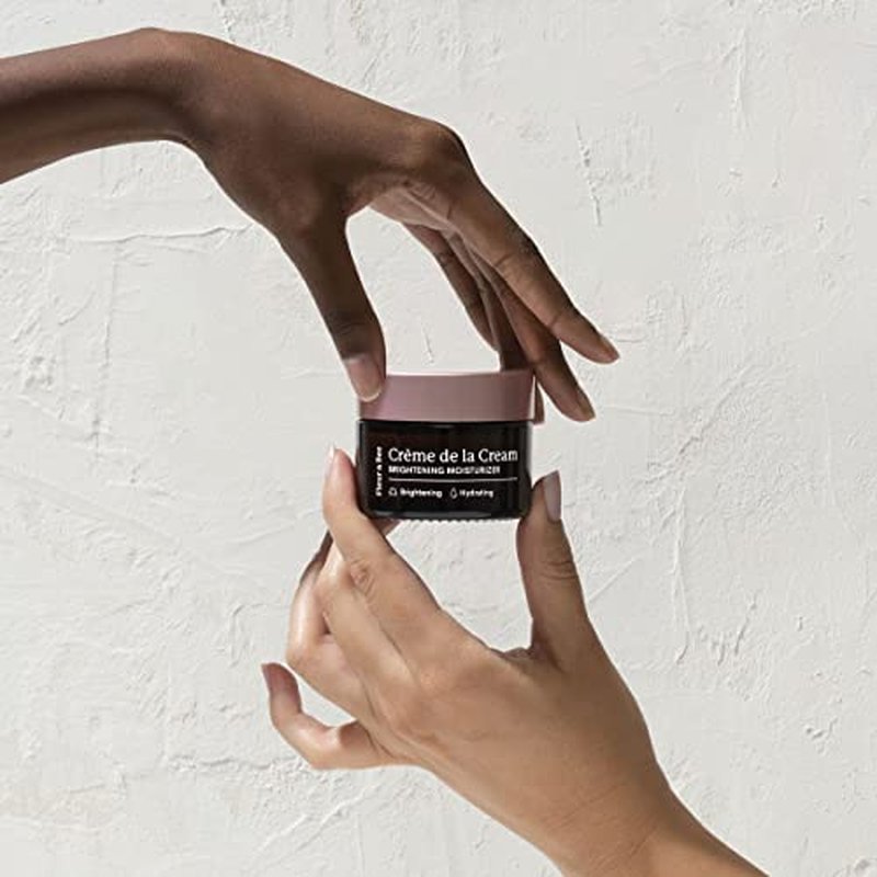 FLEUR & BEE Brightening Moisturizer | Clean, 100% Vegan | Anti Aging, Wrinkle Cream with Vitamin C | Wrinkles, Hyperpigmentation & Dark Spot Corrector for Face | Cr?me de la Cream 1.5 oz