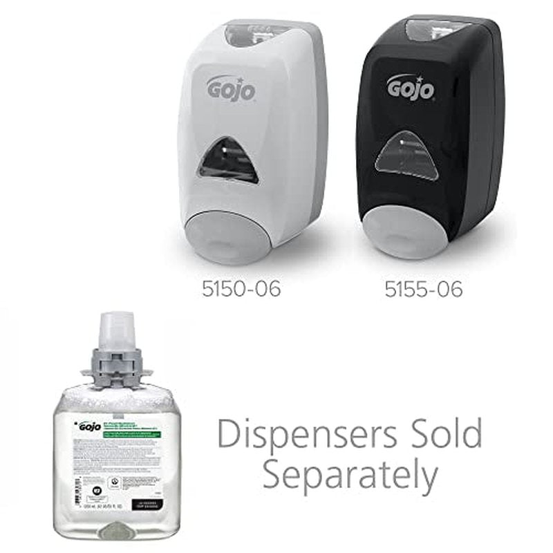 GOJO E1 Foam Handwash, Fragrance Free, 1250 mL Handwash Refill FMX-12 Push-Style Hand Soap Dispenser (Pack of 4) - 5167-04