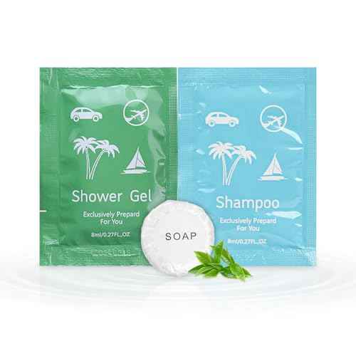 Travel Size Soap and Shampoo,Travel Size Body Wash and Shampoo Bulk 0.28fl Oz,Travel Size Shower Gel Set£¬Shampoo Bulk Travel Size ,Hotel Supplies Bulk Hygiene Kits for Homeless Hotel (Pack of 100)