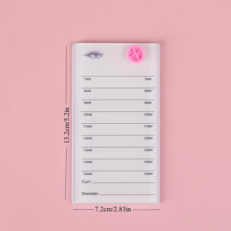 8 Layers Acrylic Eyelash Storage Organizer, Grafting False Eyelashes Display with 8 Pallets, Dustproof Cosmetic Beauty Extension Supplies (White)